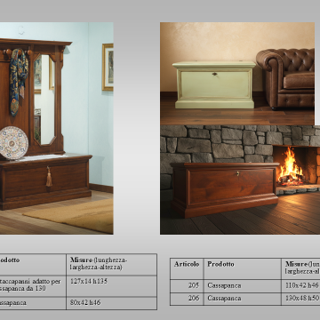 Cassapanca in legno massello