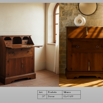Bureau in noce massello