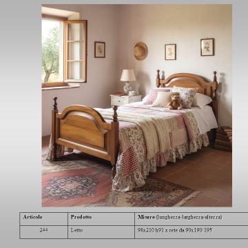 Lettino stile country